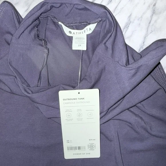 NWT ATHLETA Outbound Tank Plus 2X Nightfall Purple - Picture 7 of 14